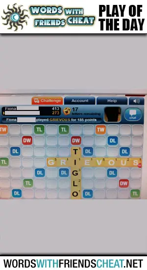 Words With Friends - Play Of The Day