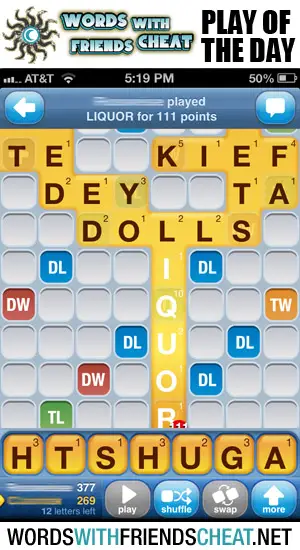 Words With Friends - Play Of The Day