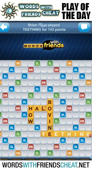 Words With Friends - Play Of The Day